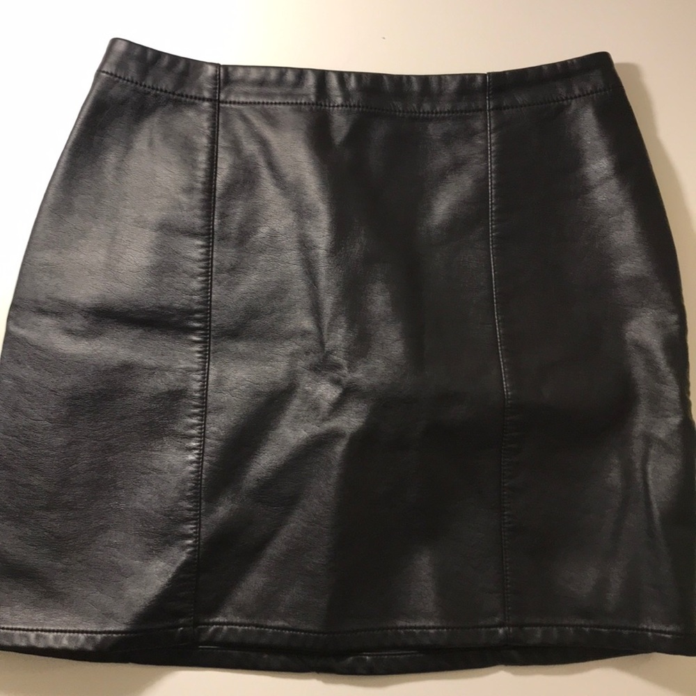 Forever 21 Black Leather Skirt